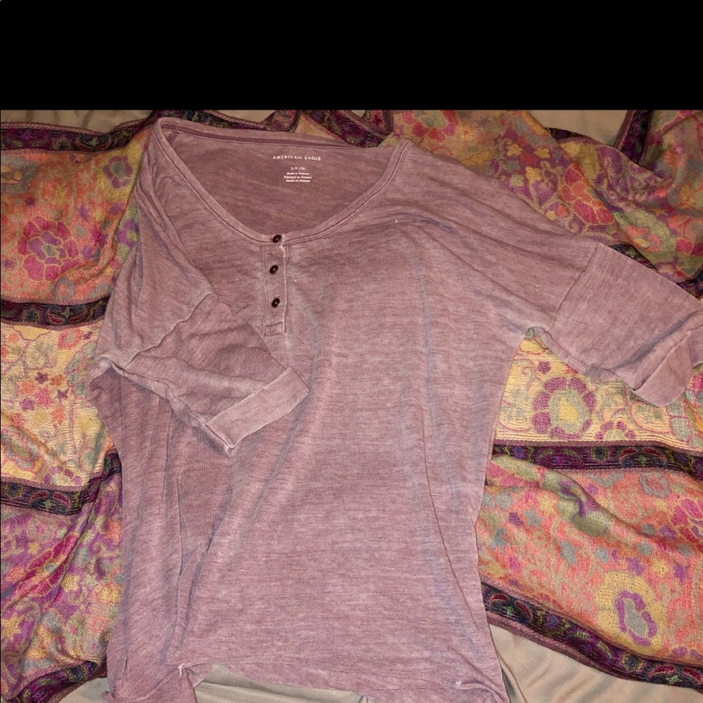 Soft Purple Henley Top